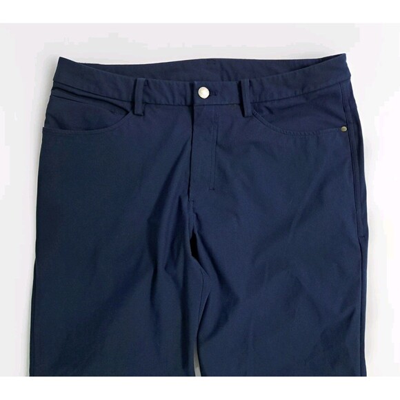 Lululemon Pants Mens 32x32 Navy Blue ABC Classic Warpstreme Chino Performance - Picture 2 of 9